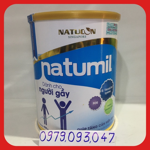 Sữa bột Natumil ( dành cho người gầy - tăng cân hiệu quả ) lon 900g - date: 12/2022