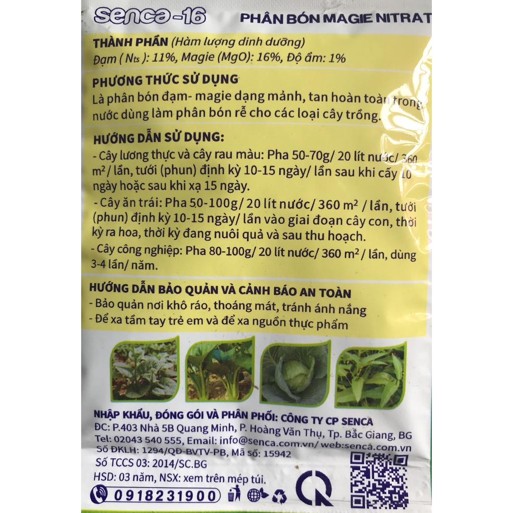 PHÂN BÓN MAGIE NITRAT SENCA-16 DINH DƯỠNG XANH  LÁ XANH NHANH - CÂY KHỎE MẠNH SIÊU BẬT CHỒI ,VƯƠN NGỌN