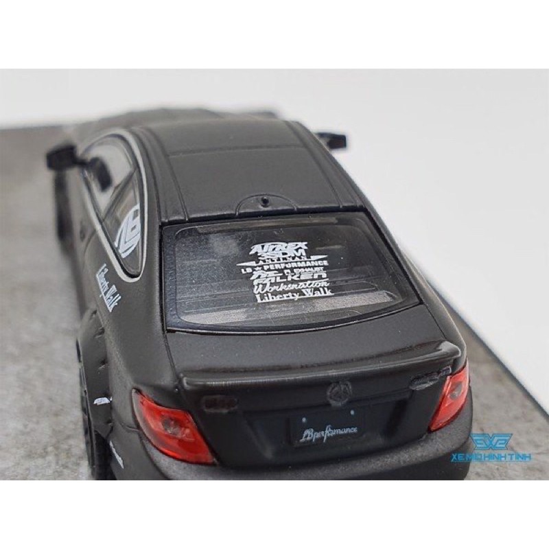 Xe Mô Hình Mercedes-Benz C63 Coupe Liberty Walk 1:64 Miniatures ( Đen )