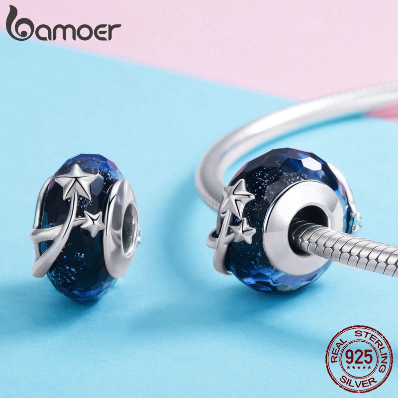 Mặt trang sức BAMOER bạc 925 thiết kế họa tiết ngôi sao thời trang