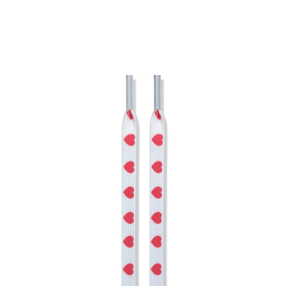 1 Cặp Dây Cột Giày Mặt Phẳng Hình Trái Tim Chất Liệu Canvas 120/140CM Cho Nữ