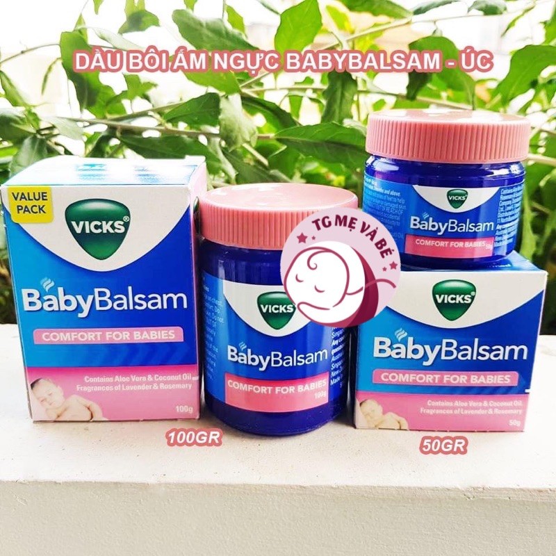 Dầu Vick Baby Balsam 50g Úc Bôi Ấm Ngực Cho Bé Mẫu Mới