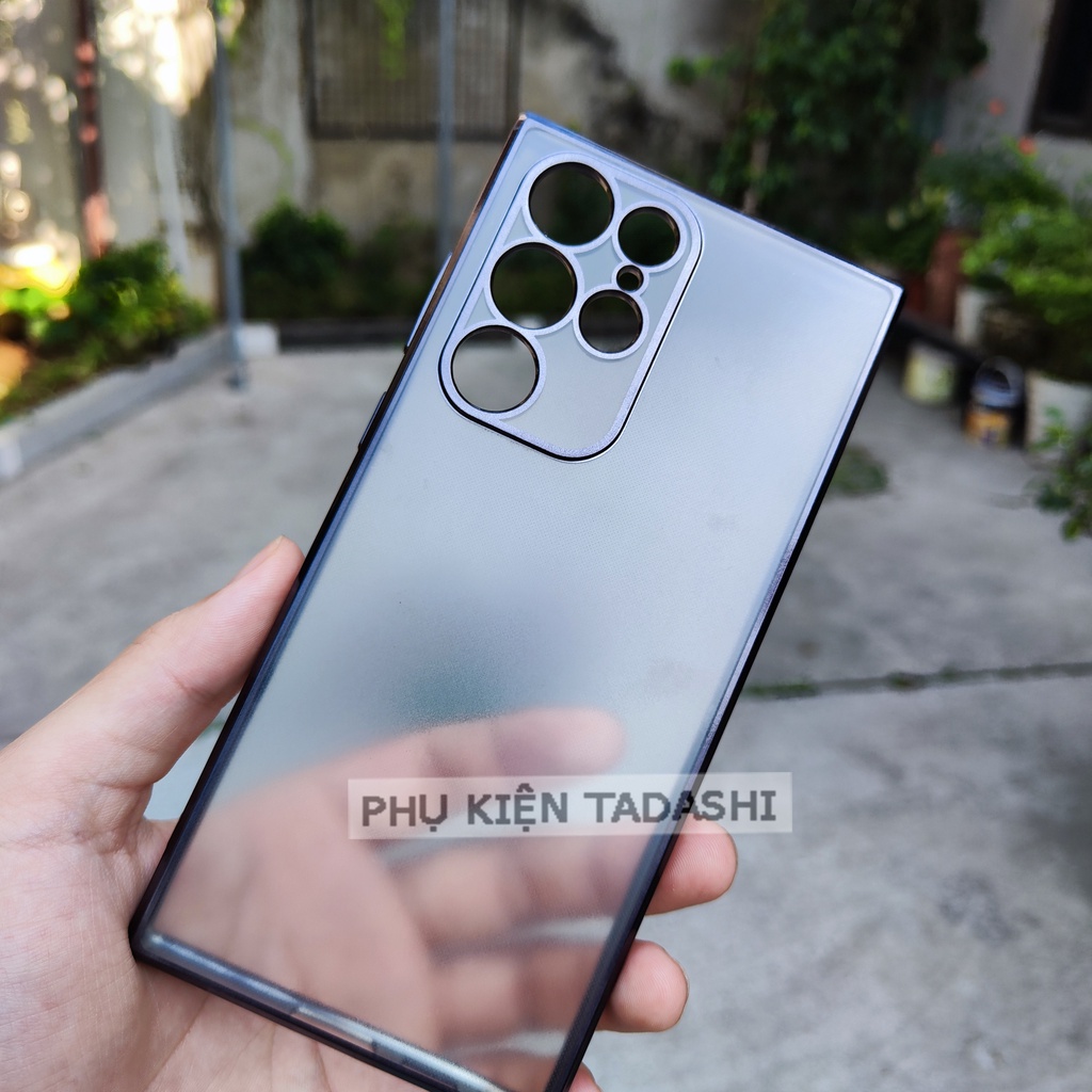 Ốp lưng nhám dẻo viền màu Samsung S22/ S22 Plus/ S22 Ultra, S21/ S2FE S21 Plus S21Ultra Không Bám Vân Tay Bảo Vệ Camera