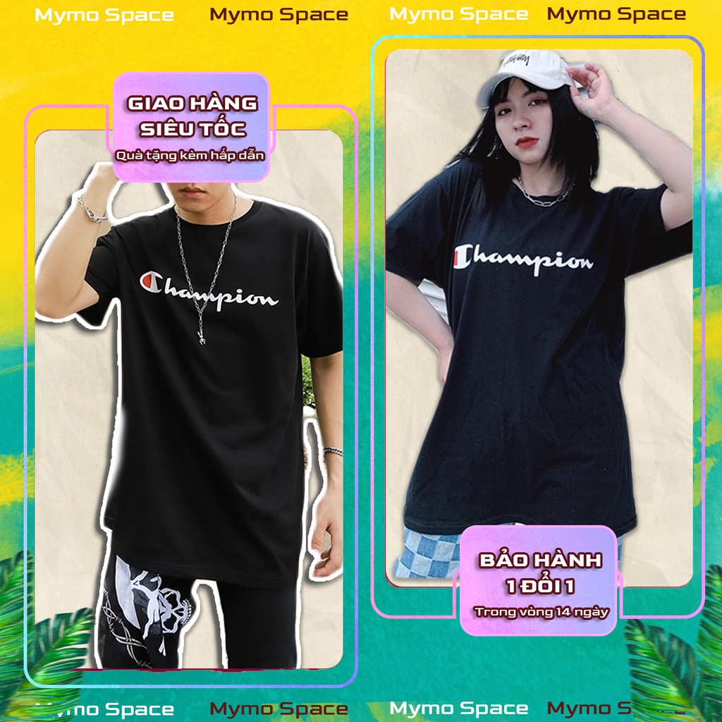 Áo Thun CHAMPION LOGO THÊU TAY FULLTAG | Áo Thun COTTON 100% | CHUẨN CAO CẤP 1:1 LOCAL BRAND