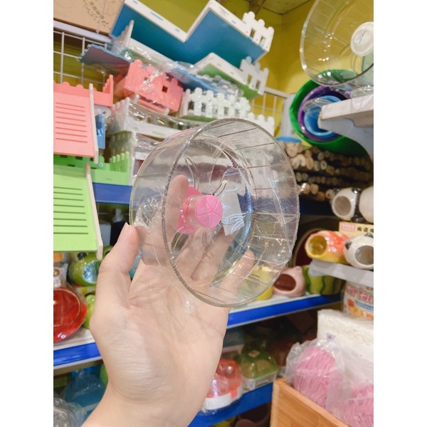 Wheel nhựa 11cm để lồng mika hay lồng sắt đều được dành cho hamster