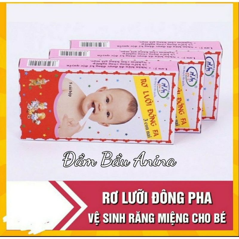 Set 5 hộp rơ lưỡi đông pha cho bé  yêu