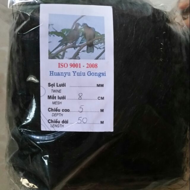 Lưới bẫy chim dài 50m cao 5m mắt lưới 8cm