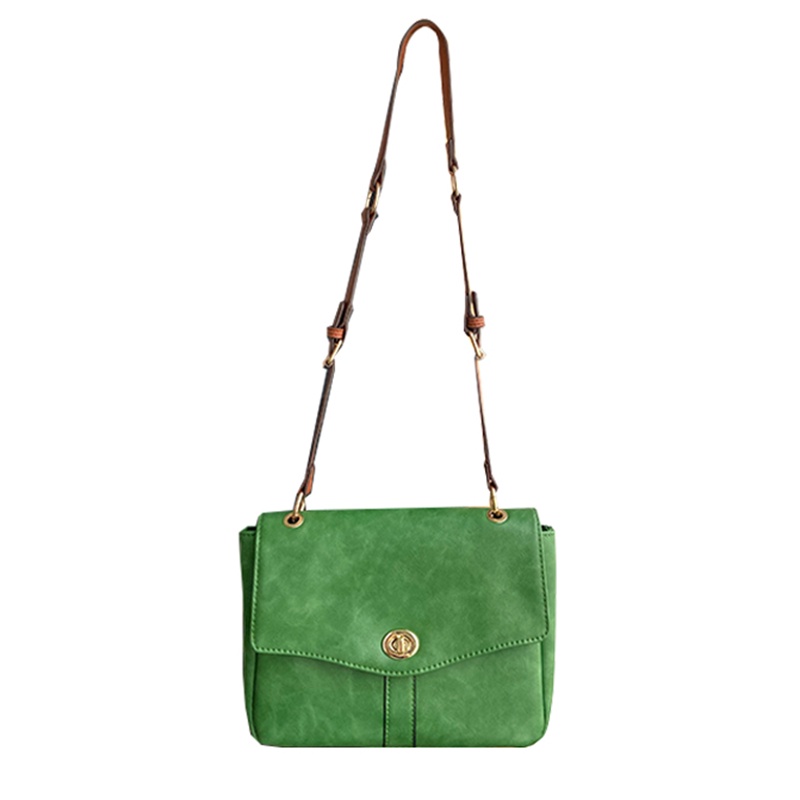 Túi đeo chéo messenger IELGY thiết kế kết cấu mịn phong cách đơn giản retro đa năng thời trang