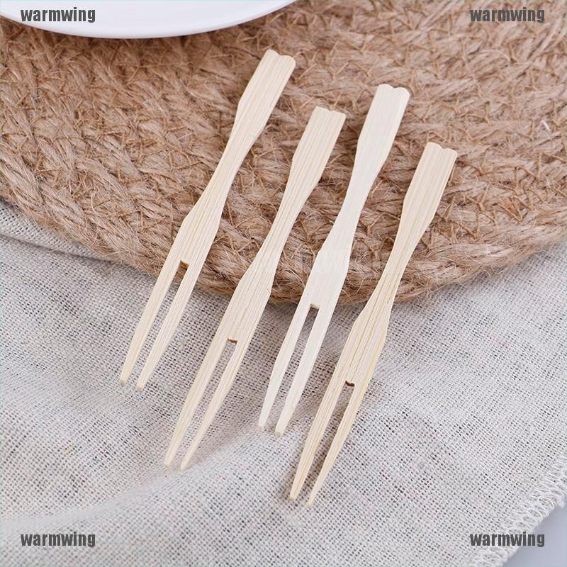 Set 100 Nĩa Tre 9cm Ăn Trái Cây / cocktail