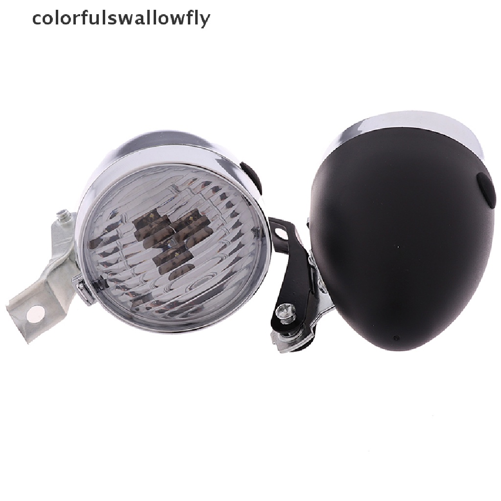 Đèn Pha LED 3 Bóng Nhiều Màu Phong Cách Cổ Điển Cho Xe Đạp