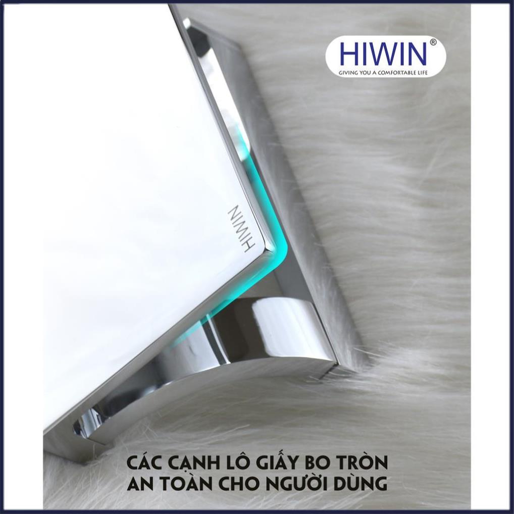 Lô giấy, hộp đựng giấy vệ sinh kèm giá để điện thoại chất liệu đồng mạ crom cao cấp HIWIN Y-11301