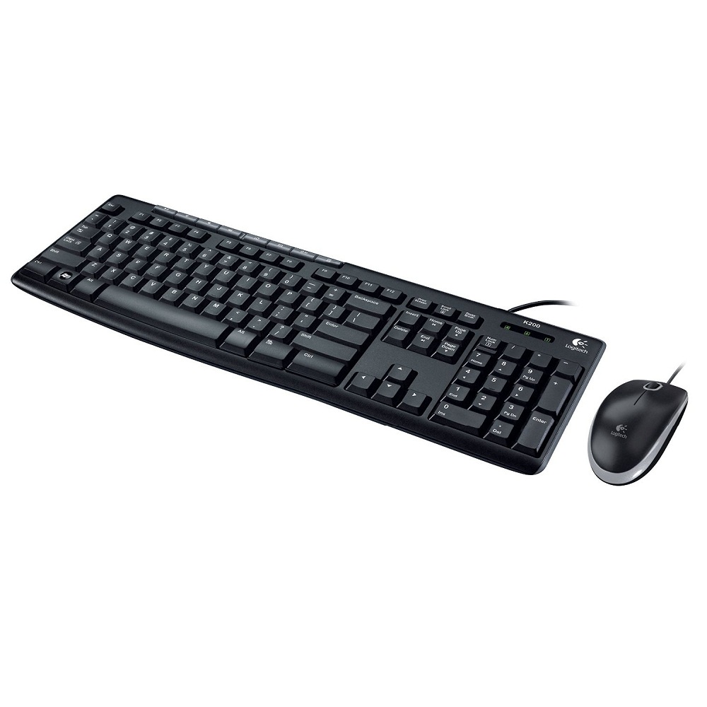 Bộ bàn phím và chuột có dây đa phương tiện Logitech MK200 - Bảo Hành Chính Hãng 3 Năm