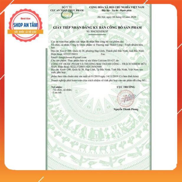 Viên uống Calcium D3 G7 bổ sung canxi, sắt, kẽm, magie cho mẹ bầu, cung cấp vitamin cho cơ thể