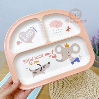 Khay ăn dặm sợi tre hermon cho bé