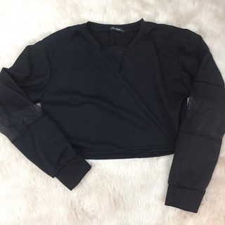 SET ÁO CROPTOP VÀ QUẦN JOGGER PHỐI LƯỚI