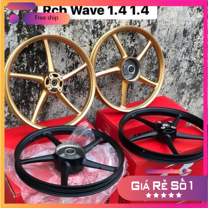 Vành đúc, Mâm RCB 5 cây cho Wave, Future, Dream 1.4 - 1.4/17inch bảng 1 Đĩa trước , 1 đùm sau