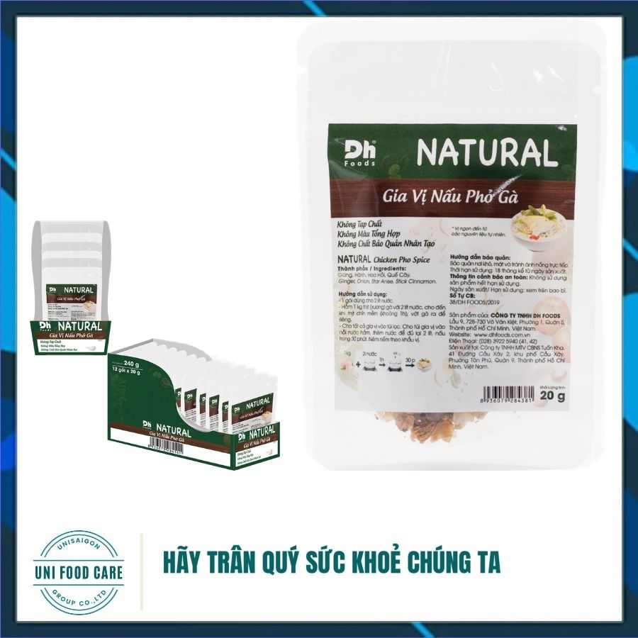 Gói NATURAL Gia Vị Nấu Phở Gà - Thương hiệu DH Foods