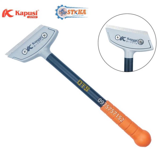 Cây Sủi Cán Dài Kapusi Nhật Bản Dài 250mm - Dụng Cụ Sủi Cạo Sơn, Keo Dán, Bã Kẹo, Vệ Sinh Tường Siêu Sắc