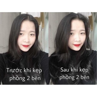 Set 2 Tóc Giả Kẹp 2 Phím Phồng Chân Tóc 2 Bên Thật 99% Ảnh Thật Feedback !