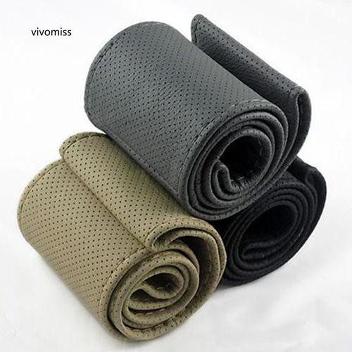 Bộ vỏ bọc vô lăng ô tô kèm kim chỉ tự làm