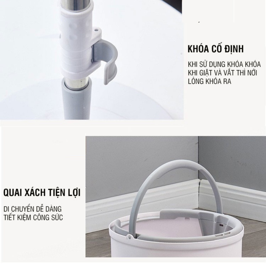 [FREESHIP❤️]Bộ lau nhà tách nước bẩn thông minh 360 độ, bộ cây lau nhà tách nước bẩn nước thải