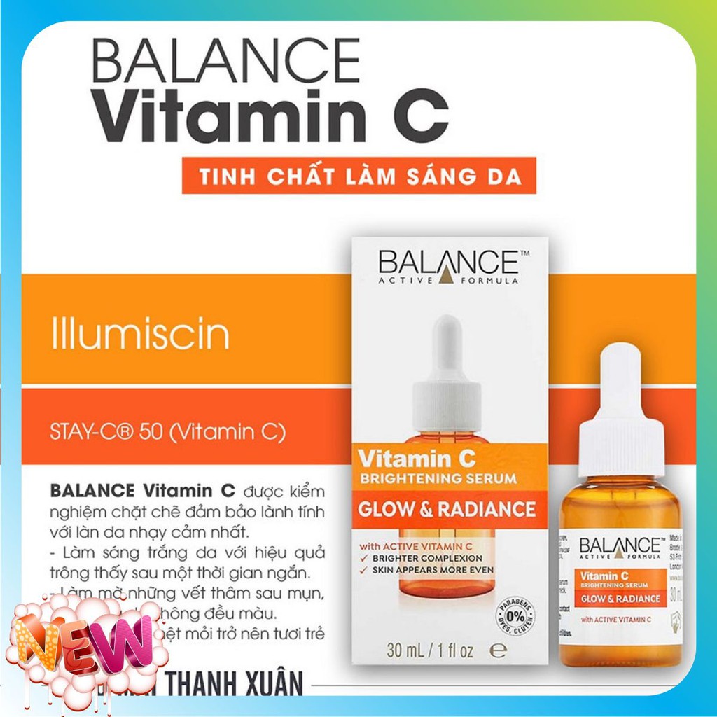 [DATE XA] Serum Trắng Da, Mờ Thâm Balance Active Formula Vitamin C Brightening 30ml [DATE XA]