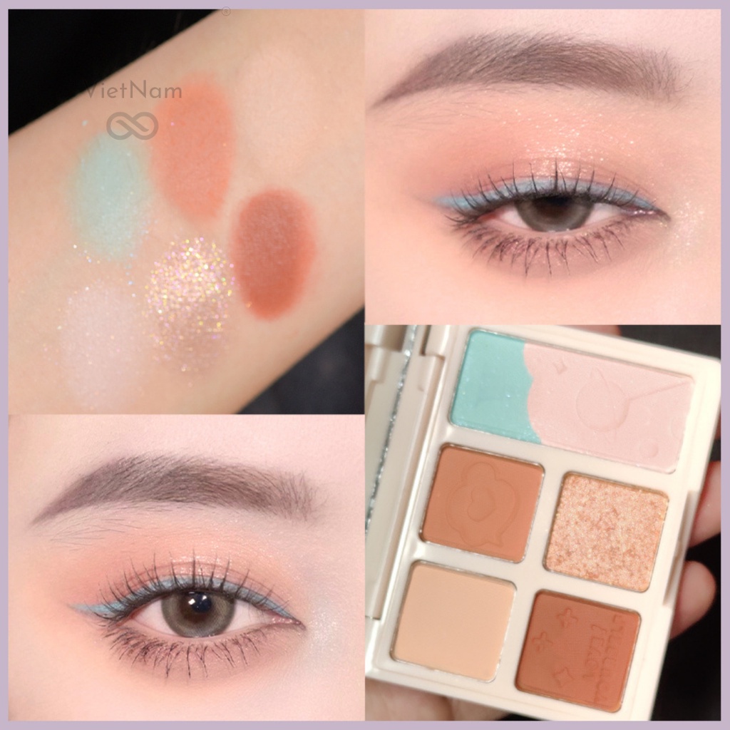 Bảng phấn mắt 6 màu Gogo Tales Bubble Gum Mini eye Shadow GT297 Lớp phấn siêu nhẹ 6 màu dễ phối