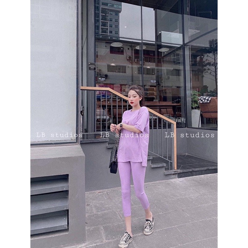 Bộ nữ cộc tay, bộ nữ trơn, chất cotton, SIÊU MÁT, co dãn tốt, KHÔNG NHĂN NHÚM | BigBuy360 - bigbuy360.vn