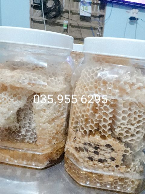 1kg mật ong nguyên sáp ong  y hình