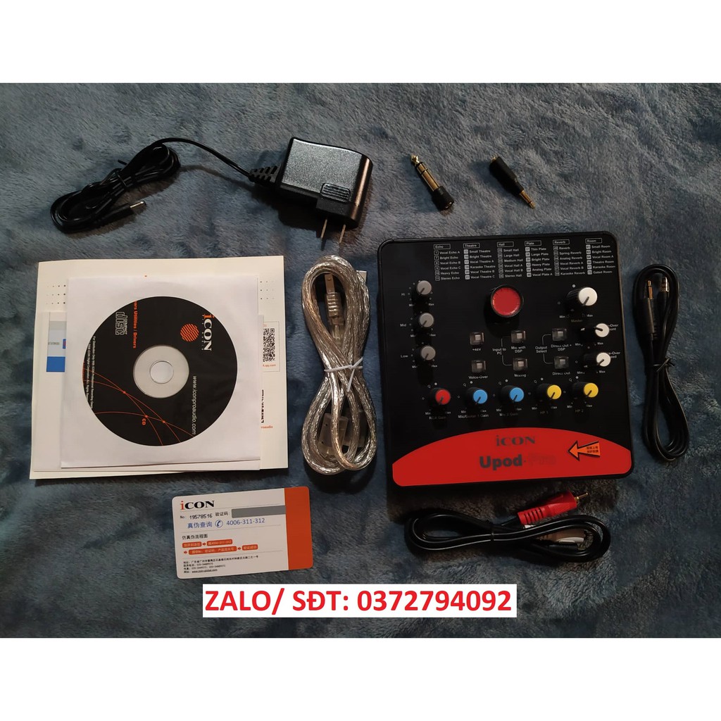 FULL COMBO MIC THU ÂM ISK AT100 SOUND CARD ICON UPOD PRO TẶNG TAI NGHE