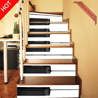 Decal Dán Cầu Thang Hình Phím Đàn Piano 3d