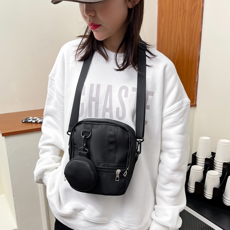 Túi Đeo Chéo Nhỏ Bằng Nylon Phong Cách Vintage Có Thể Tái Sử Dụng Dành Cho Nữ