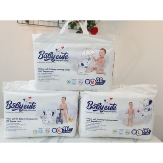 Combo 2 bịch Bỉm dán/quần Babycute sz NB82/S72/M60/L50/XL46/XXL44