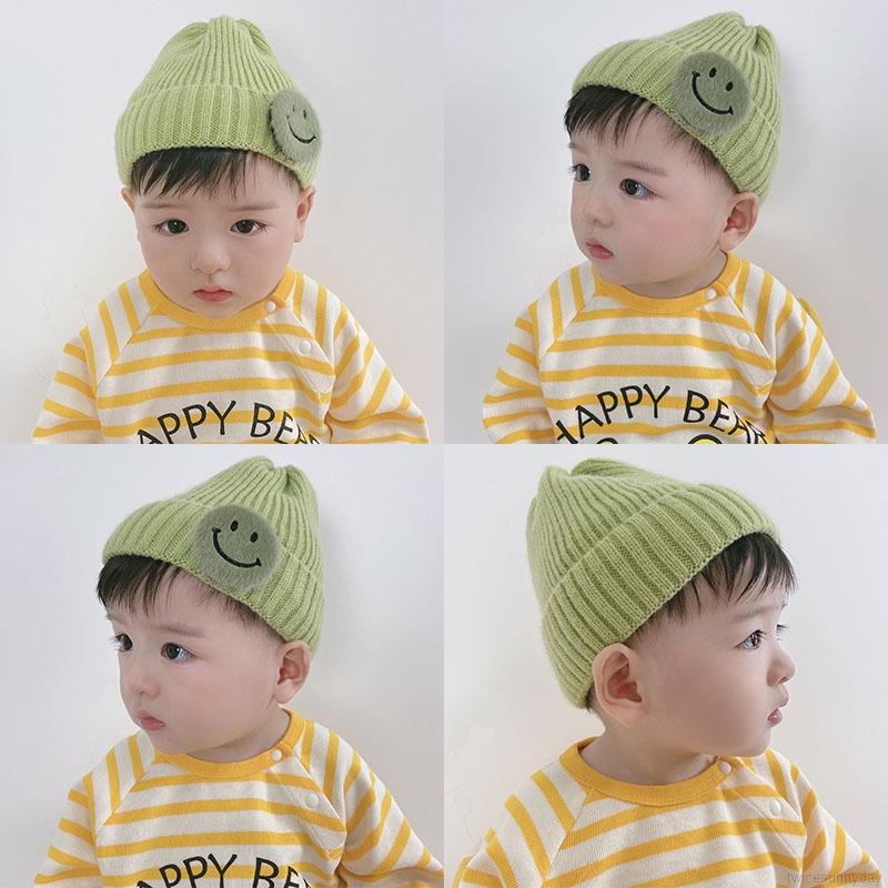 Mũ len giữ ấm co giãn dễ thương cho bé