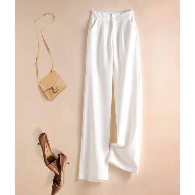 Quần Voan Ống Rộng Lưng Cao Thiết Kế Mới 2022 Thời Trang