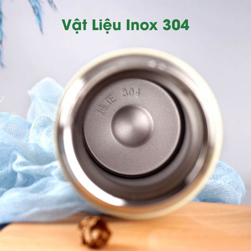 Bình Giữ Nhiệt Inox 5 Lớp Giữ Nhiệt Nóng Lạnh Trong 24 Giờ Dung Tích 500Ml Nắp Silicon Chống Dò Nhiệt Ly Ủ Cháo PEHOUSE