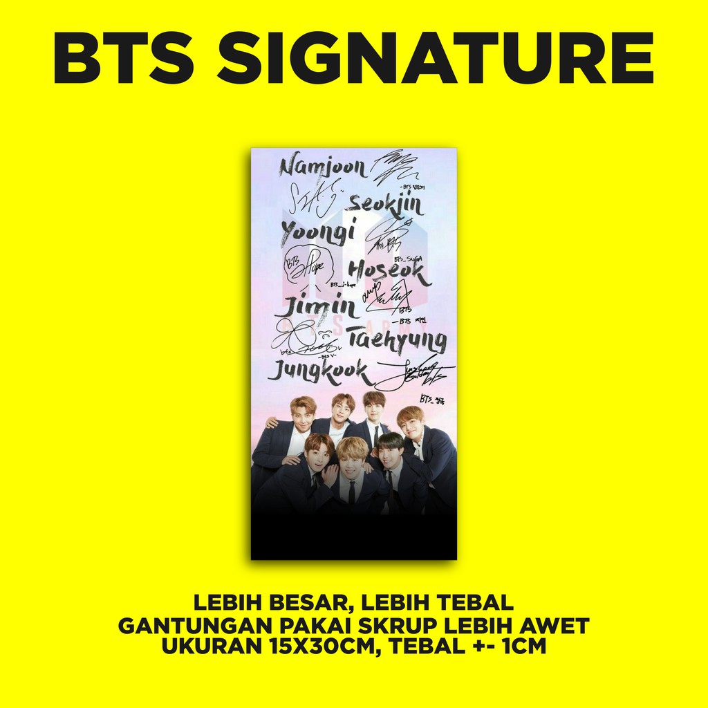 Poster Hình Bts Army Có Chữ Ký