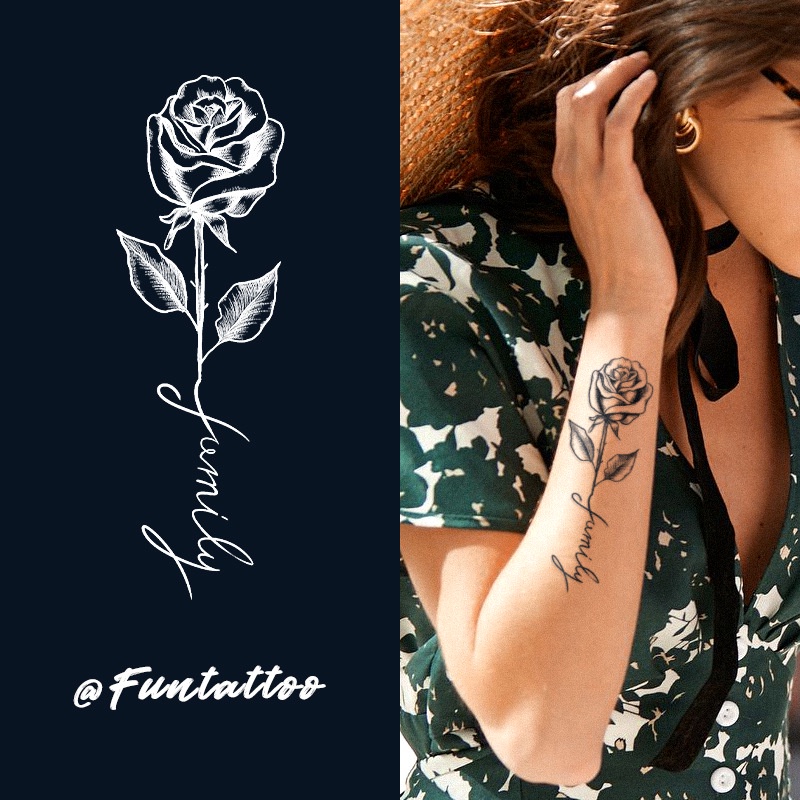 Hình xăm CHỮ dán tạm thời unisex 18 x 6 cm chống thấm nước có thể kéo dài đến 15 ngày JIAMIN Magic Tattoo