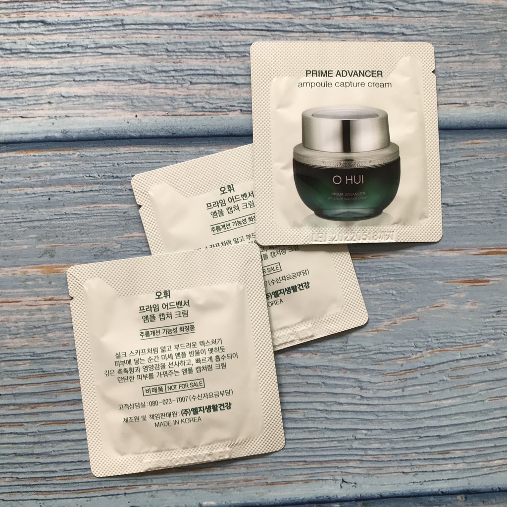 Sample Kem dưỡng chống lão hóa Ohui Prime Advancer Ampoule Capture Cream 1ml