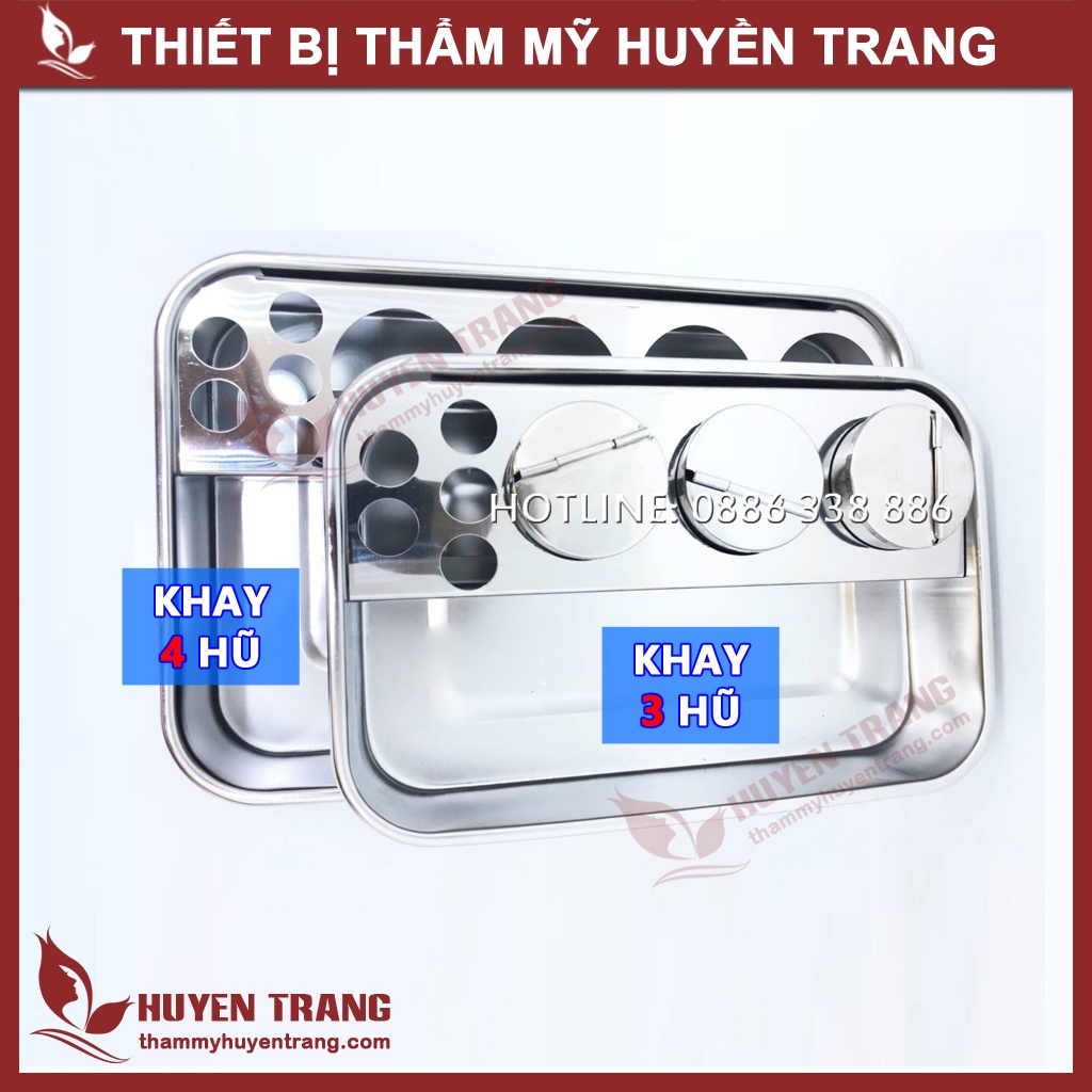 Khay Inox Chữ Nhật Đa Năng Dùng Đựng: Bông, Kéo, Panh Y Tế, Dụng Cụ Spa, Dụng Cụ Y Tế, Ống Nghiệm, Ống Trữ Máu...