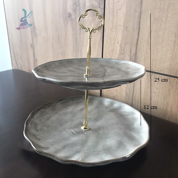 Khay bánh sứ sang trọng độc đáo để trái cây bánh kẹo decor tiệc cưới rất thích hợp