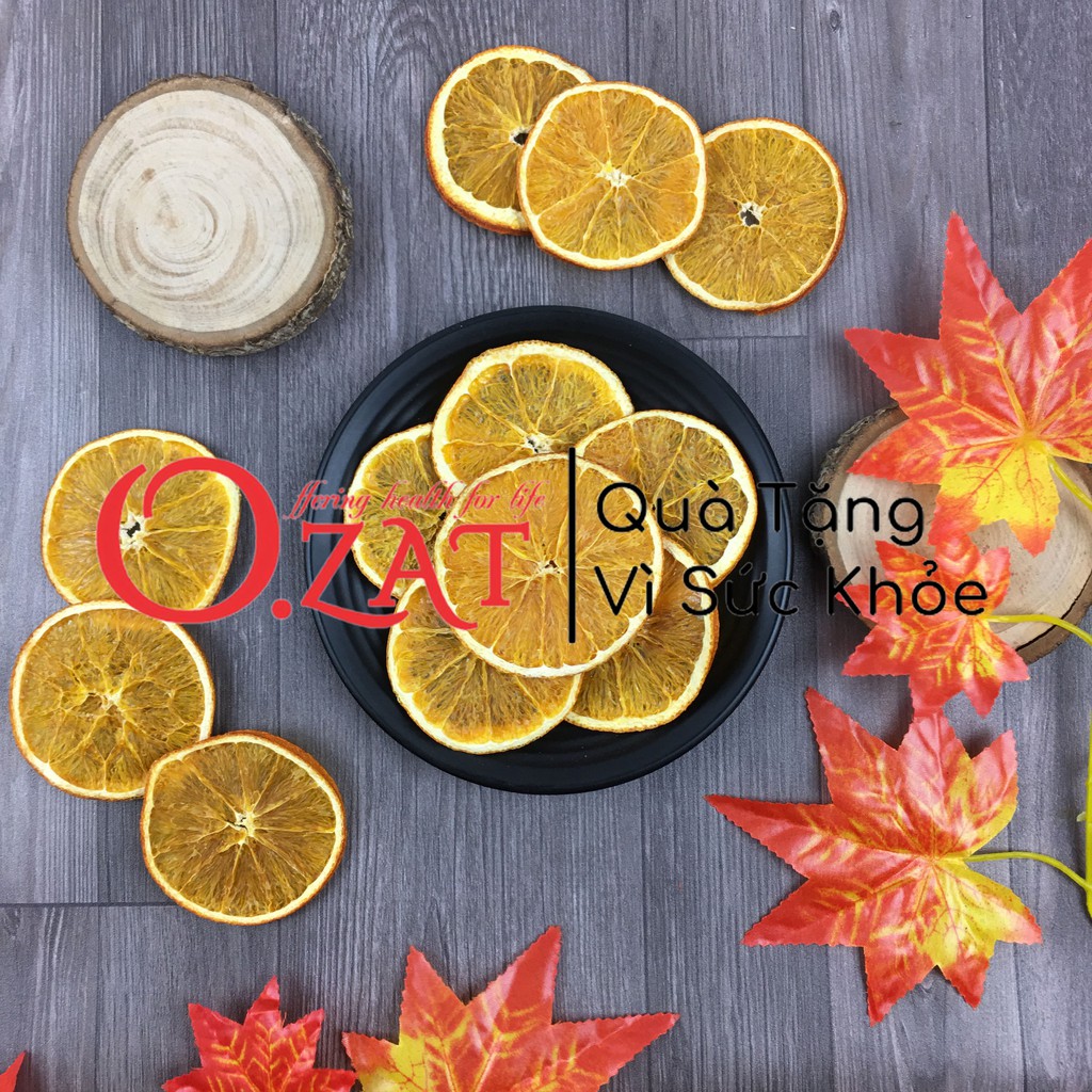 Cam vàng chanh khô hàng VIP lát đẹp 100G OZAT FOOD dùng decor trang trí noel trang trí cây thông trang trí bánh kem