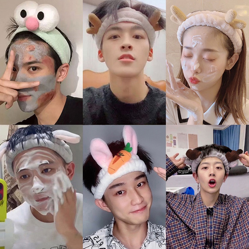 Băng đô rửa mặt bờm cài tóc turban dễ thương cute nhiều mẫu vải nhung nơ cực xinh dễ thương cho nam nữ Warm&amp;Cute