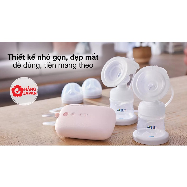 Máy hút sữa điện đôi Philips Avent Eureka màu hồng SCF393.11 CHÍNH HÃNG - BH 12 THÁNG