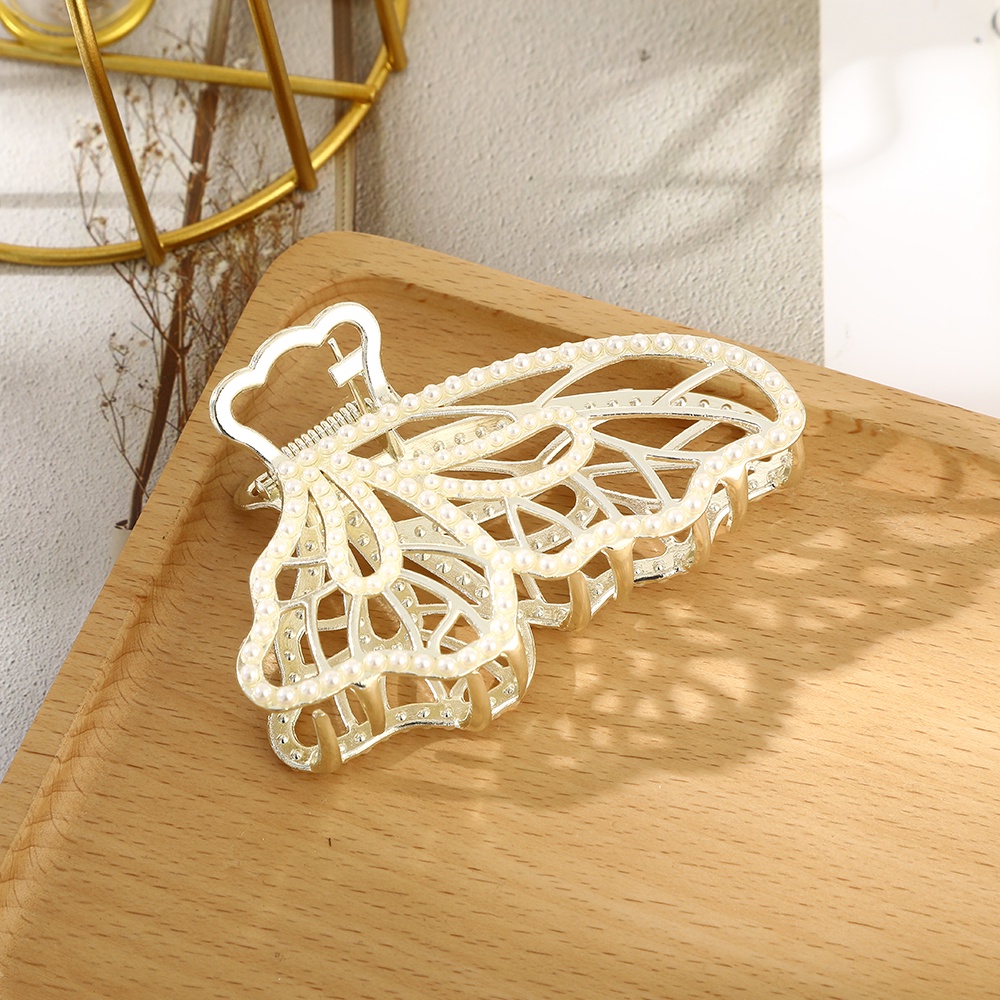 Kẹp tóc Haimeikang bằng kim loại hình bươm bướm đính đá thời trang