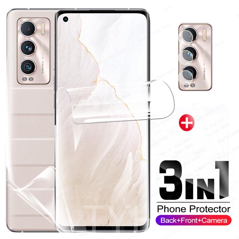 Miếng Dán Hydrogel 3 Trong 1 Bảo Vệ Màn Hình Và Ống Kính Máy Ảnh Cho Oppo Realme GT Explorer Master Realme GT Neo 5G