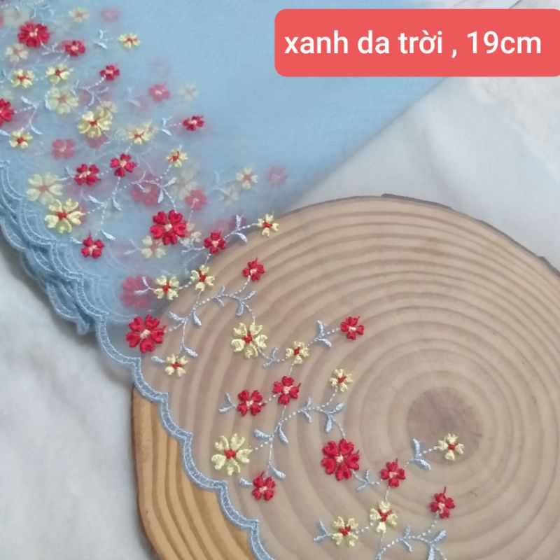 Ren lưới thêu chân trang trí ,size 15cm đến 25 cm