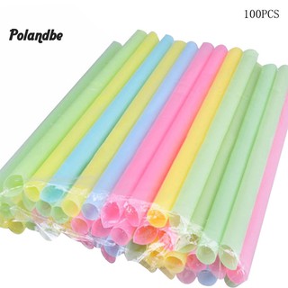 Set 100 ống hút trà sữa trân châu dùng 1 lần nhiều màu sắc dễ thương