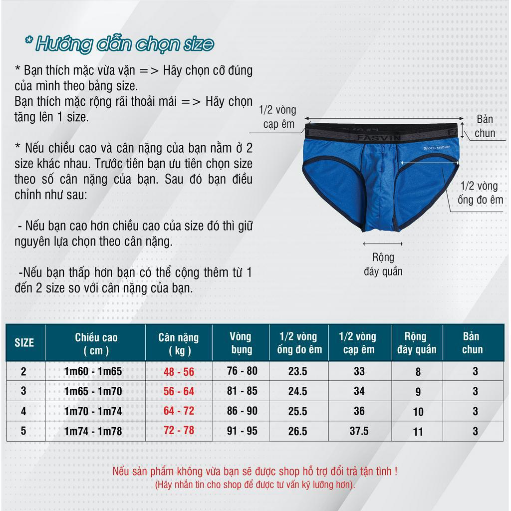 Quần lót nam Fasvin LSV23573.SG vải lưới thể thao thông hơi mềm mại co giãn trơn mát