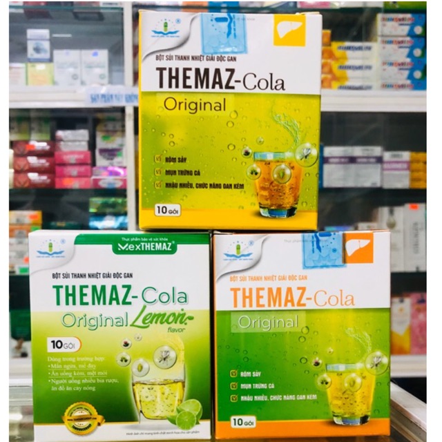 Bột sủi thanh nhiệt giải độc gan Themaz Cola Original - 10 gói